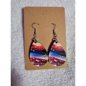 Dangle Drop‎ Earrings Abstract Art Teardrop Lightweight Fashion Jewelry